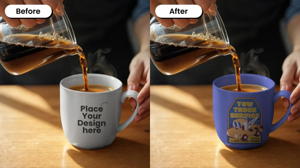 Perfect pour mug mockup