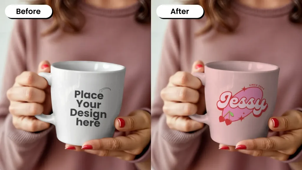 Person holding a mug