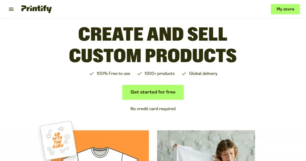 printify landing page