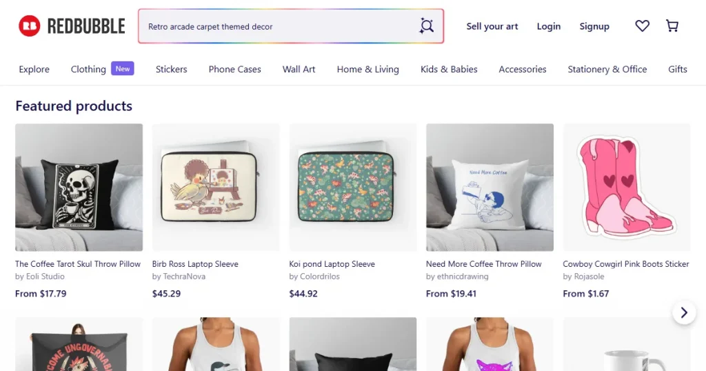 redbubble printify alternative landing page