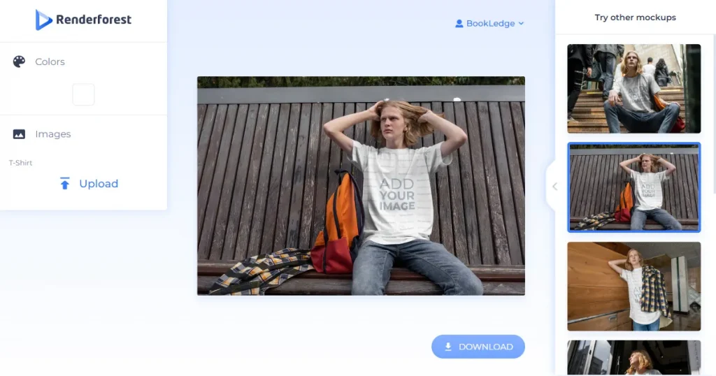 renderforest ai t-shirt mockup tool