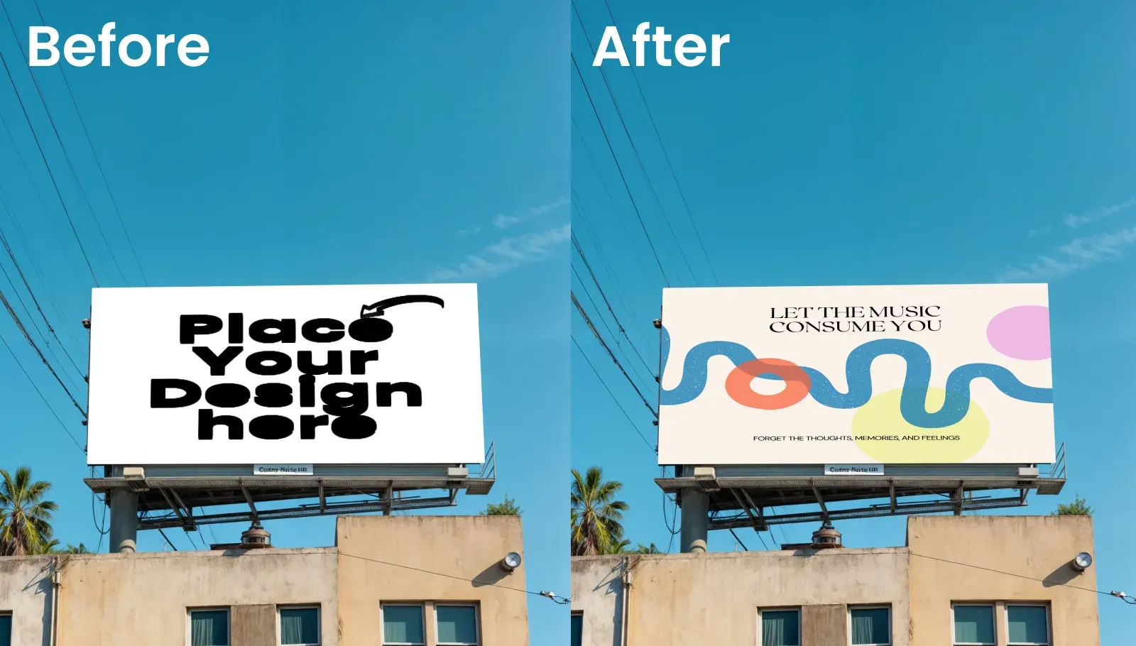 Rooftop Billboard Mockup