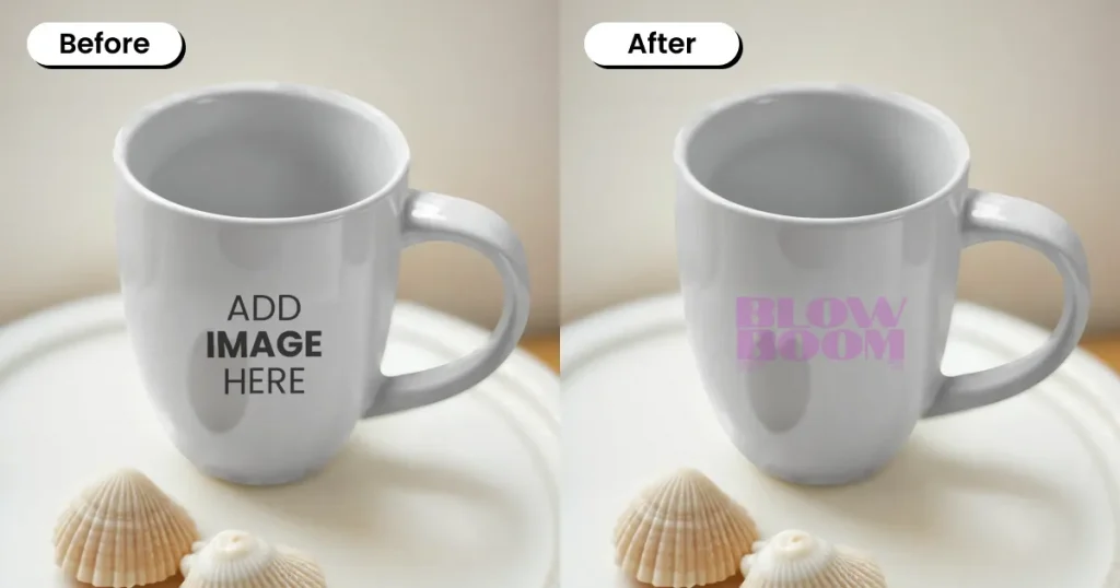 Sea shells mug mockup ideas