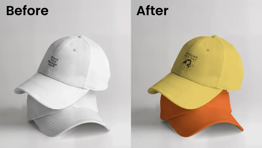 Stacked cap mockup