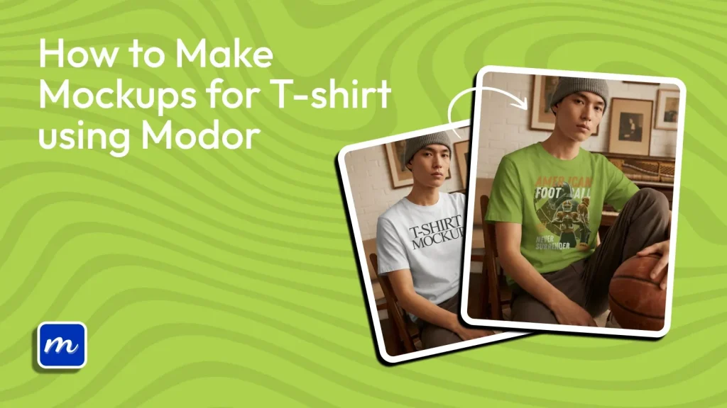 T-shirt mockups with Modor