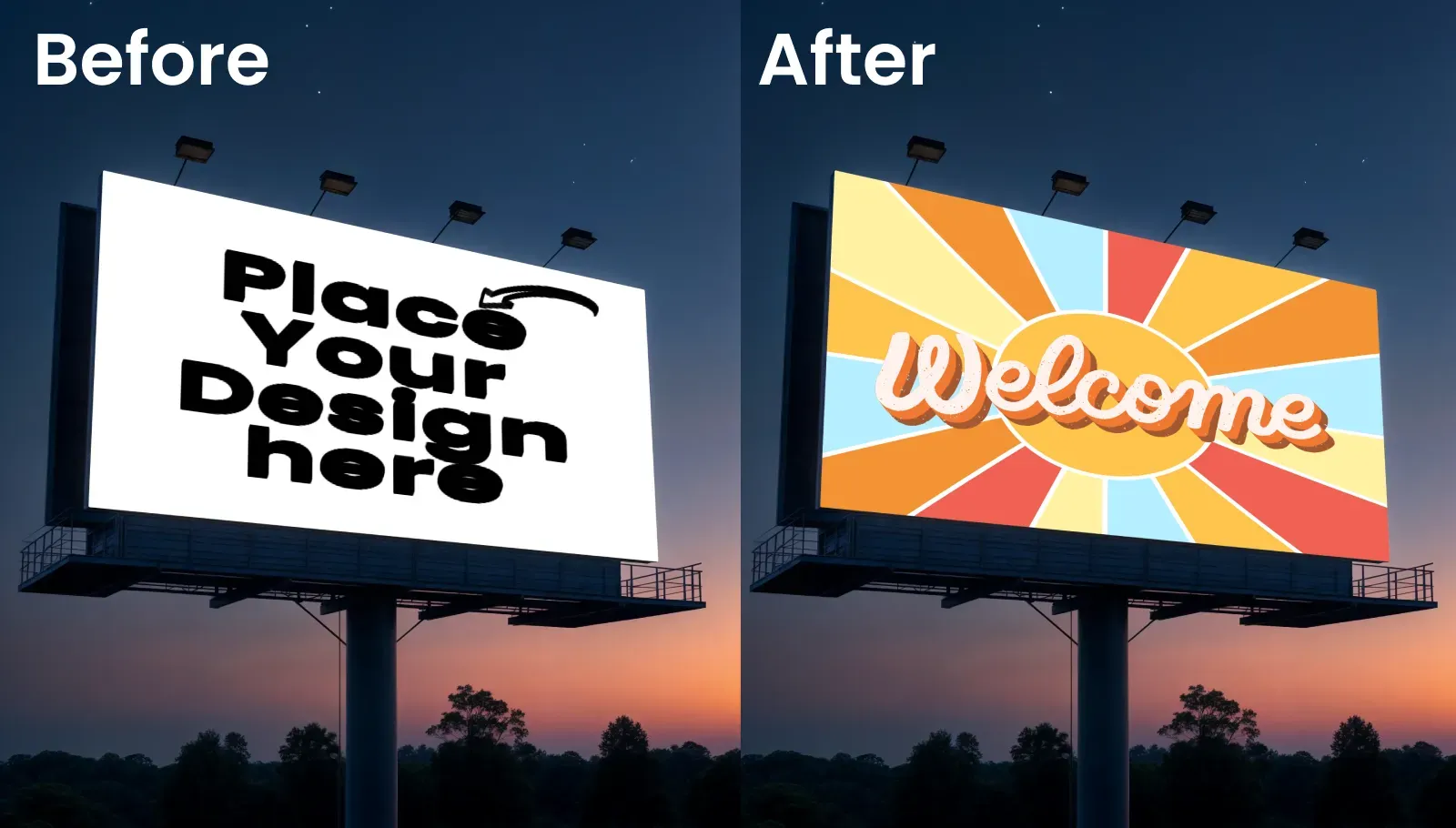 Highway Billboard Mockup
