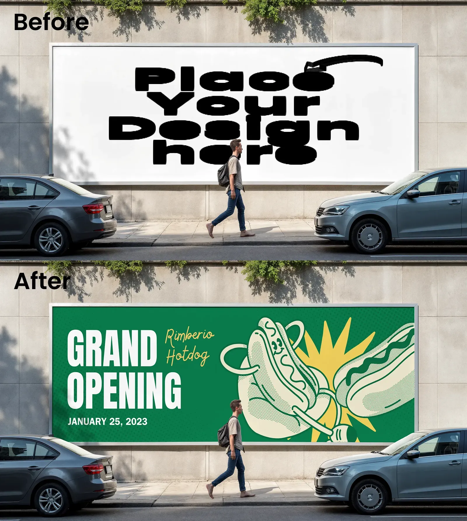 Urban Street Billboard Mockup