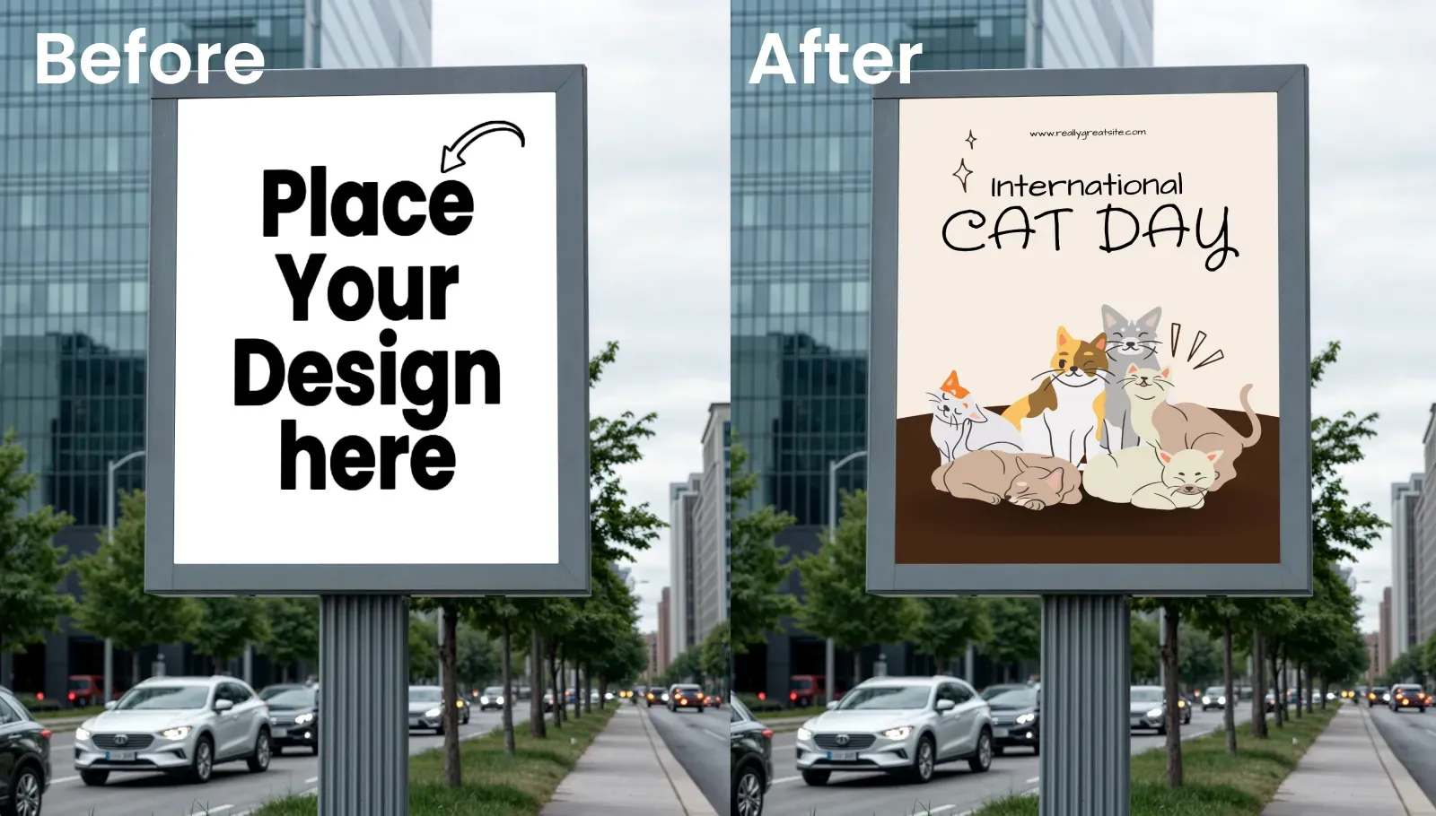 Urban Street Billboard Mockup