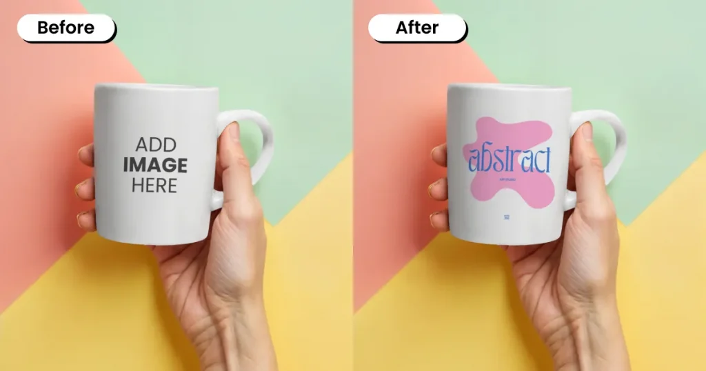 Best mug mockup with a vibrant background