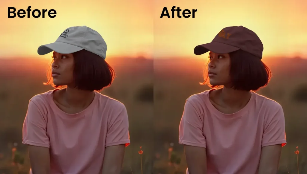 Sunset cap mockup