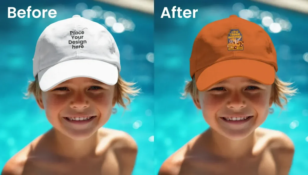 Young boy wearing a cap