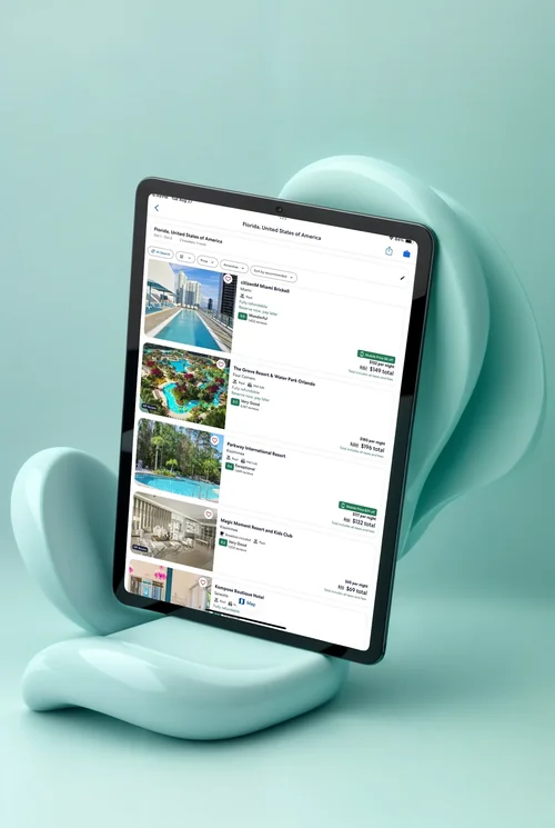 iPad Mockups with Blue Abstract Background Display