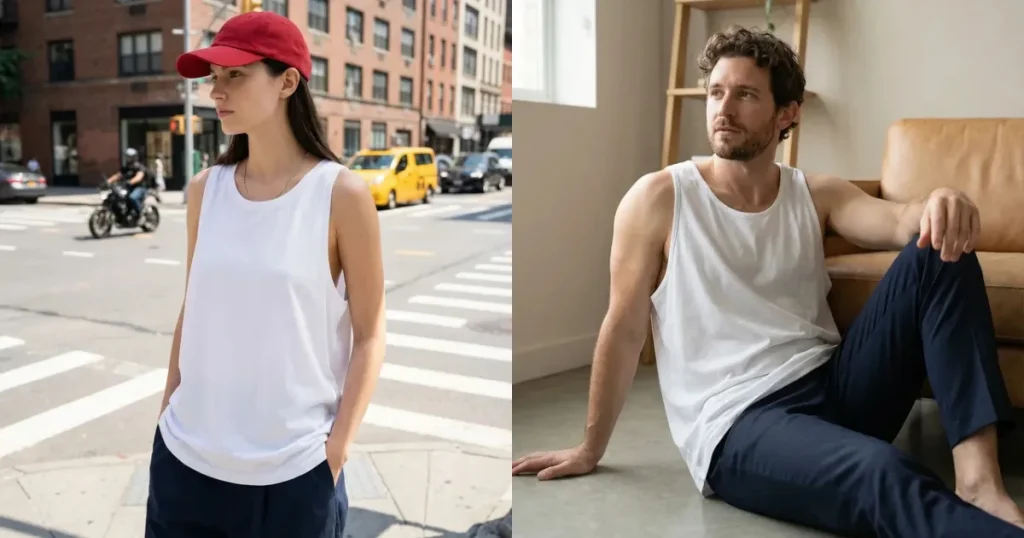 White tank top mockups