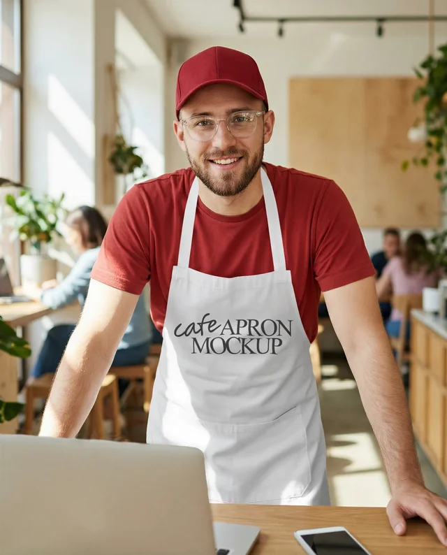 Free Apron Mockup Generator Online - PNG Downloads