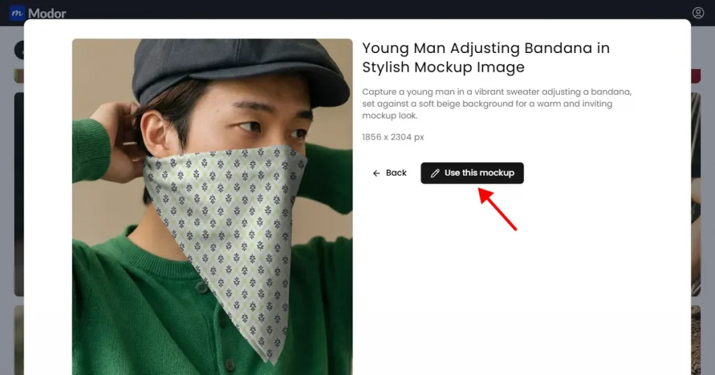 Modor’s bandana mockup template