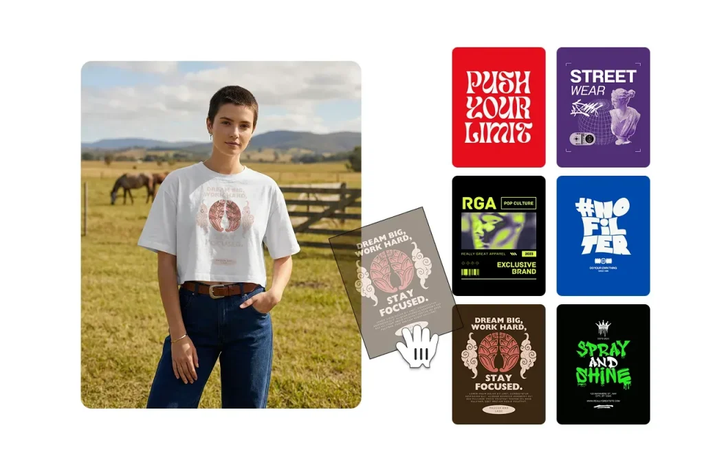 Modor crop top mockup templates