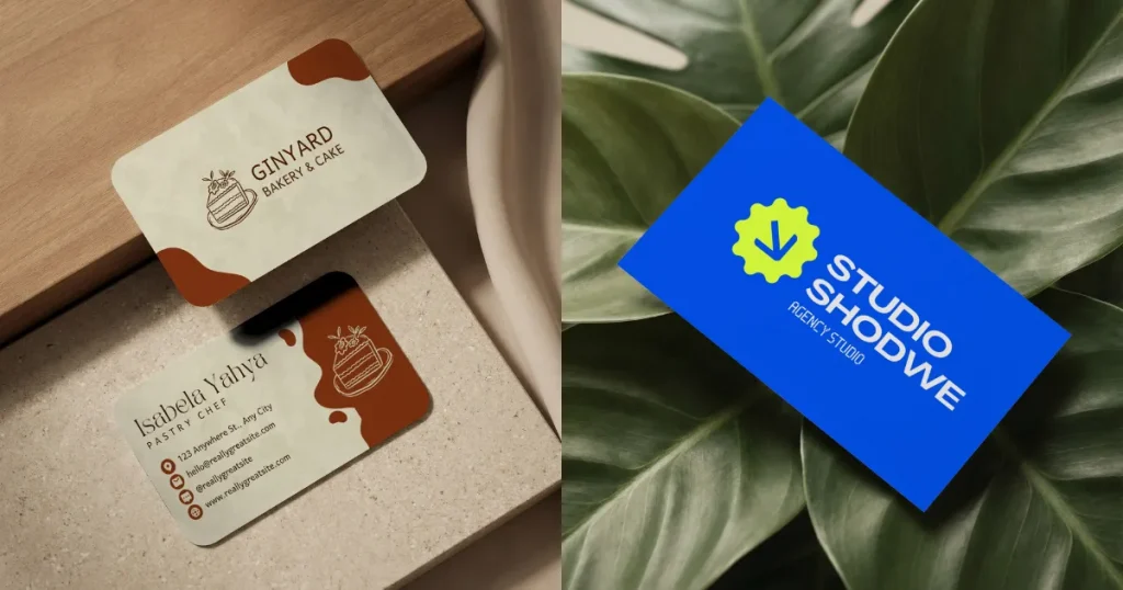 Flat lay mockup templates in indoor and outdoor settings