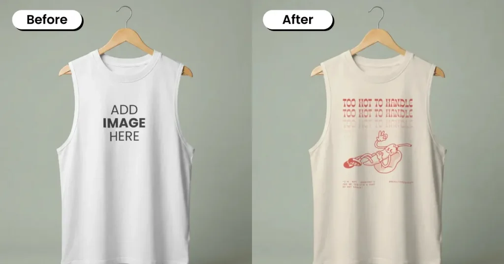 Hanging tank top mockup