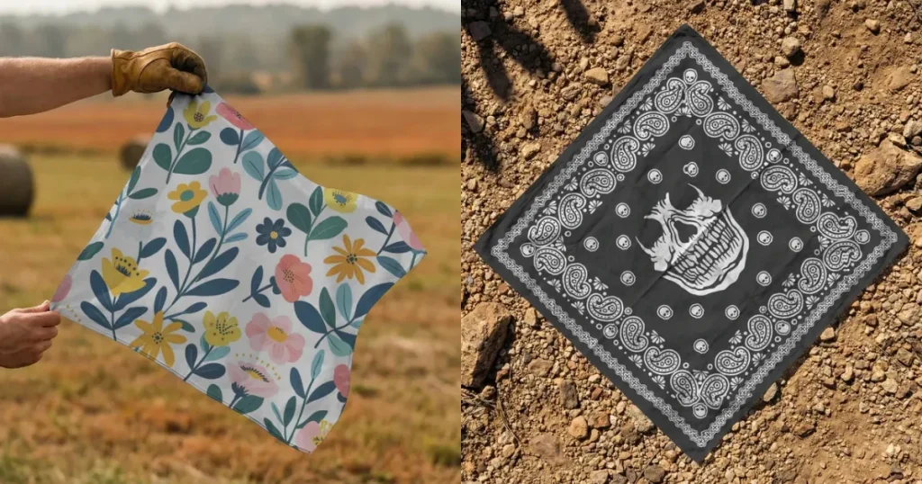 Flat lay bandana mockups