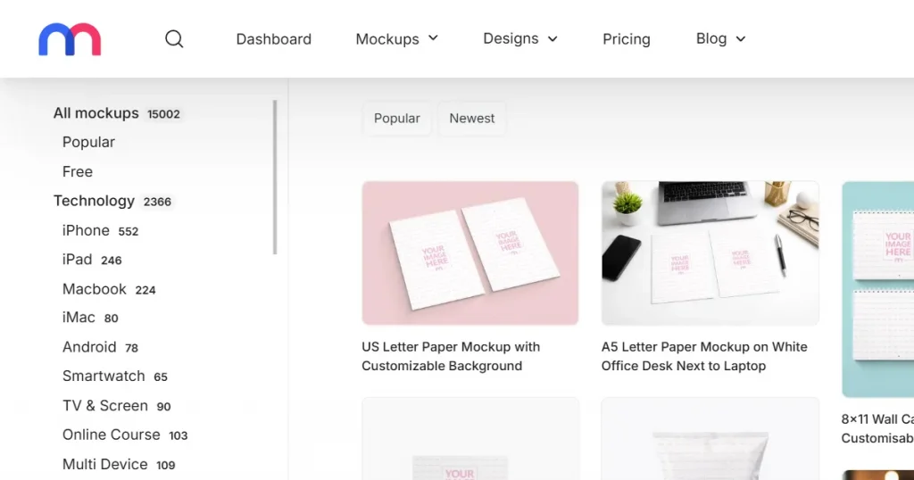 Mediamodifier template library page