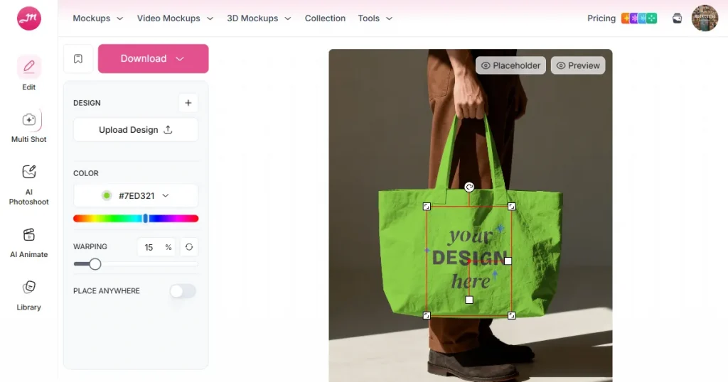 Mockey AI mockup editor