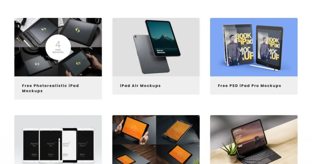 Mockuptree’s iPad mockup template