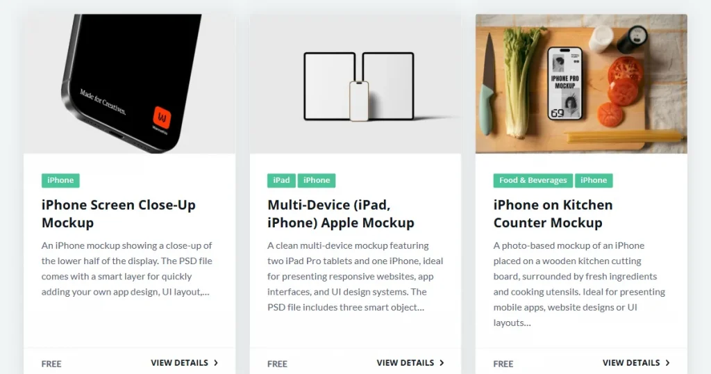 MockupWorld’s template library page