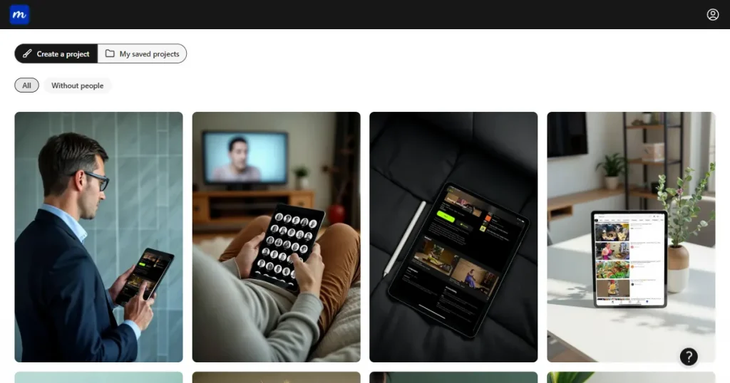 Modor the best iPad mockup tool template library page
