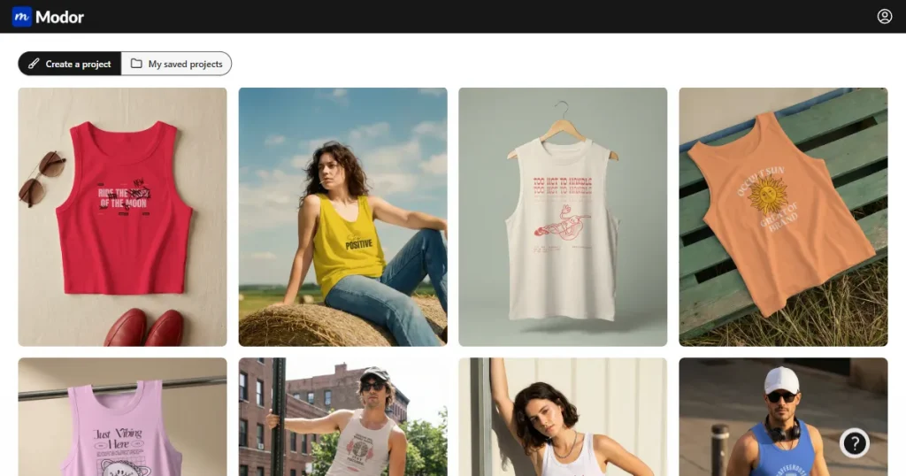 Modor tank top mockup templates