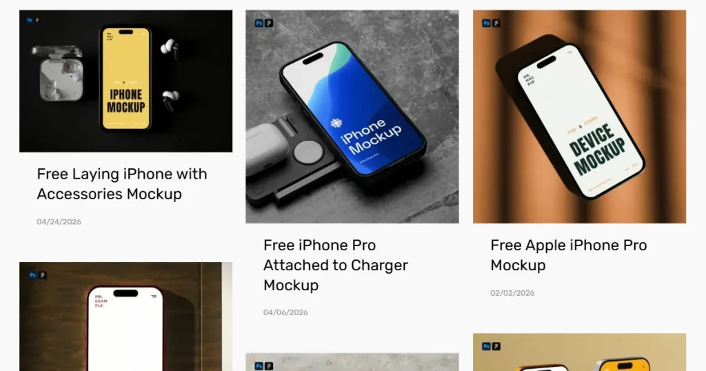 Mr. Mockup’s iPhone template library page