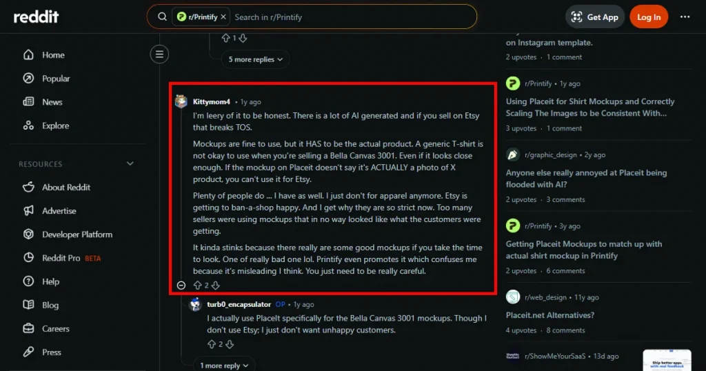 Reddit comment about generic templates