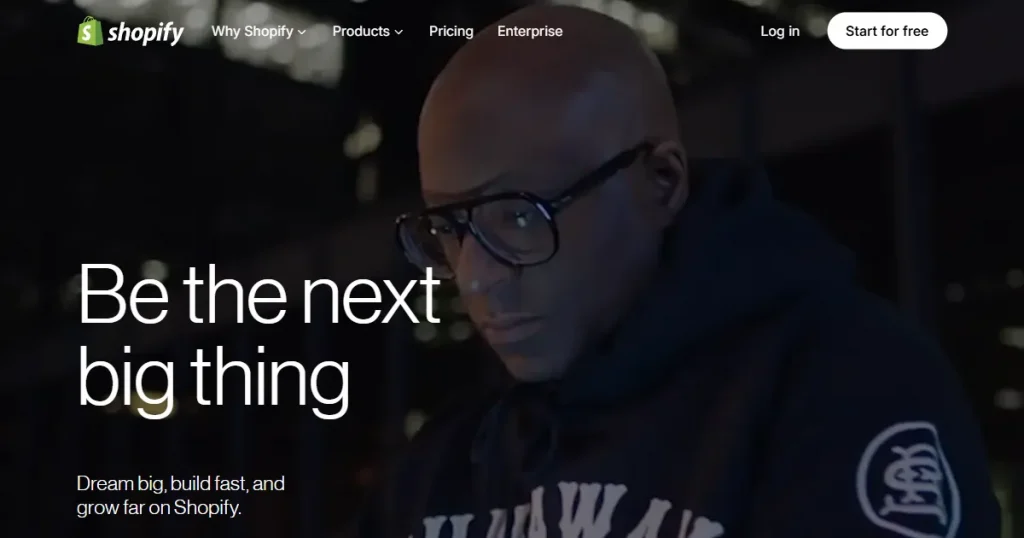 Shopify homepage