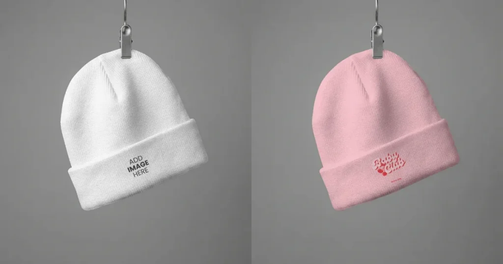 Stylish Winter Beanie Mockup in Minimalist Design