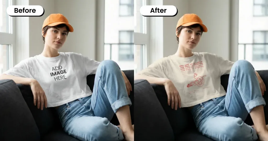 Women wearing a crop top indoors
