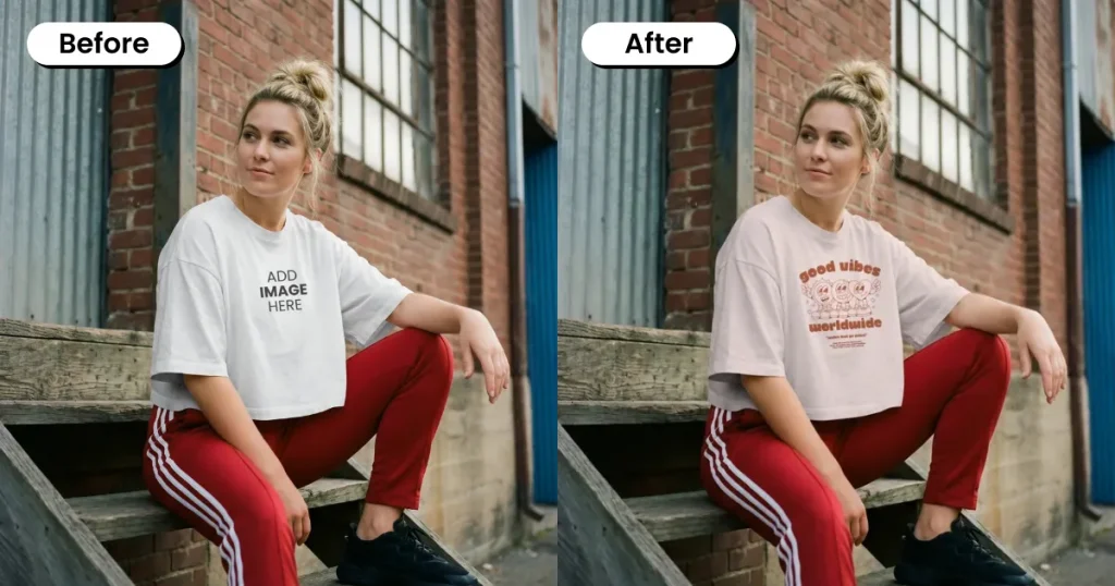 Woman wearing an athleisure crop top for a workout