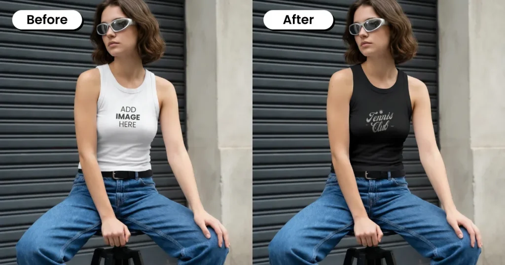 Women posing outside wearing a tank top