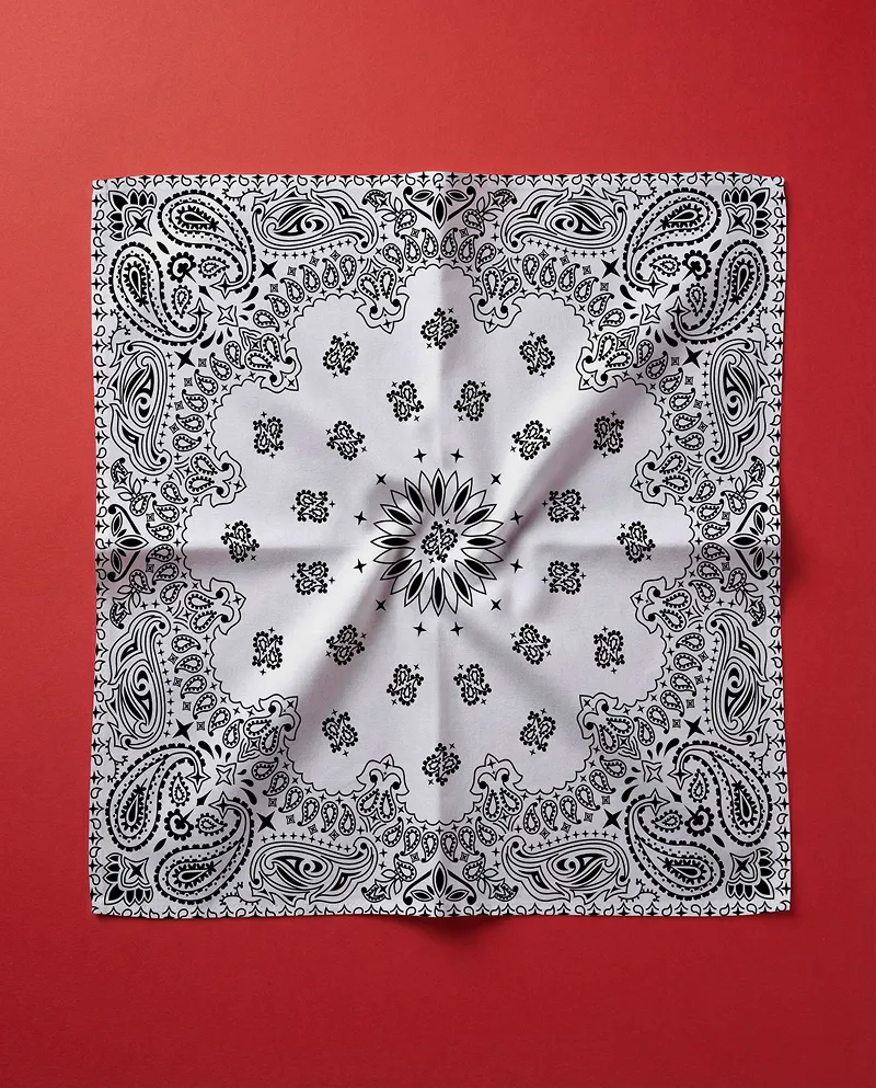 Flat Lay Bandana Mockup with Fabric Twist Detail