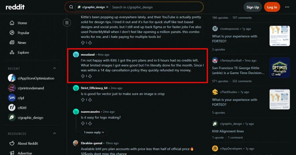 Kittl review about AI credits