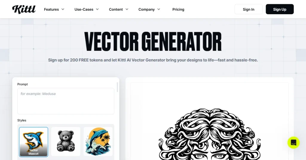 Kittl Vector Generator tool