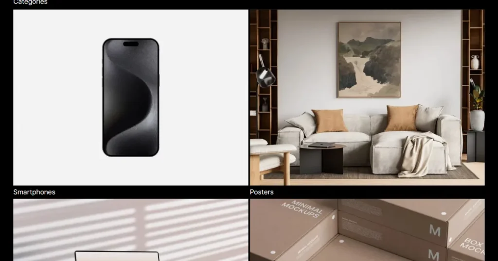 Minimal Mockup homepage