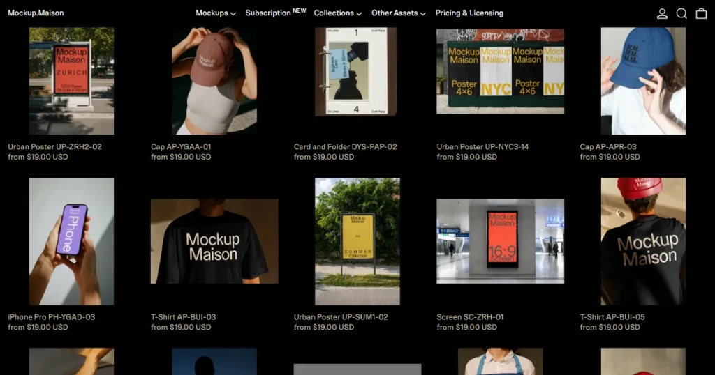 Mockup Maison mockup template page