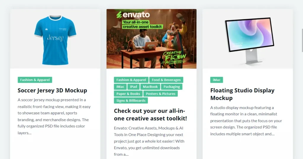 Mockup World mockup templates page