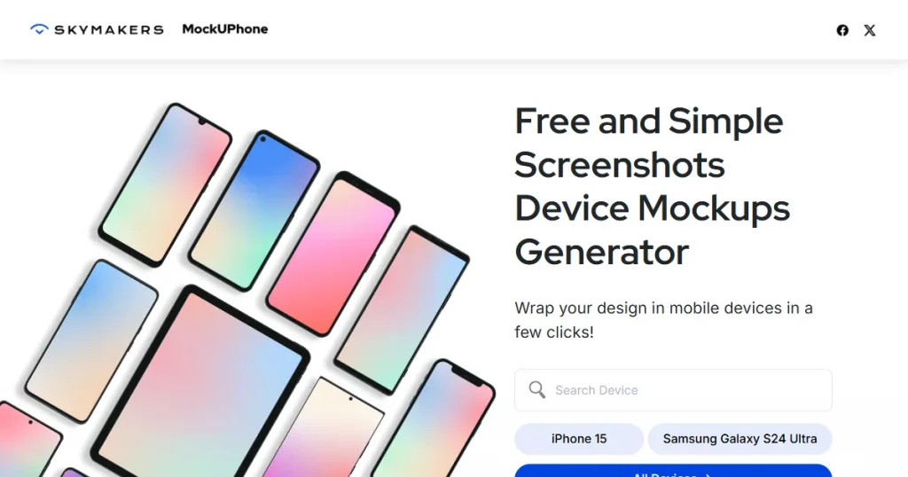 MockUPhone homepage