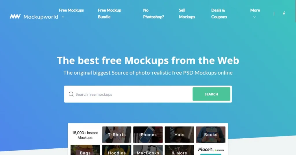Mockupworld homepage