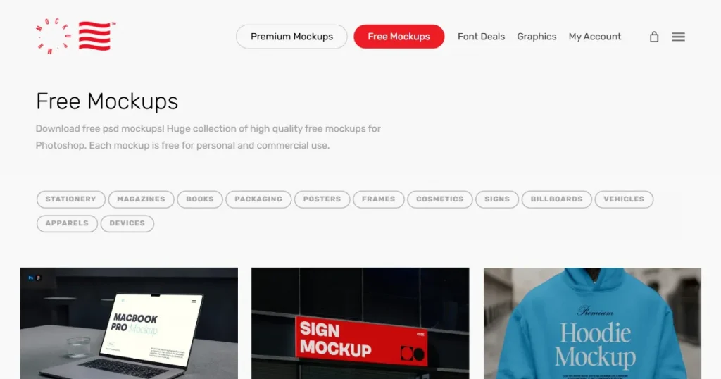 Mr Mockup Category Selection