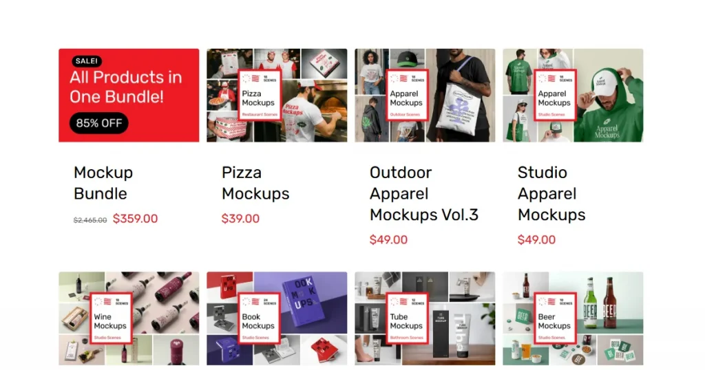 Mr Mockup homepage