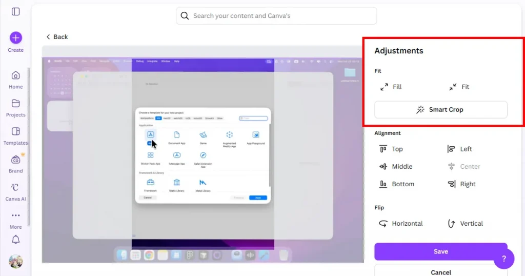 Smartcrop in Smartmockups