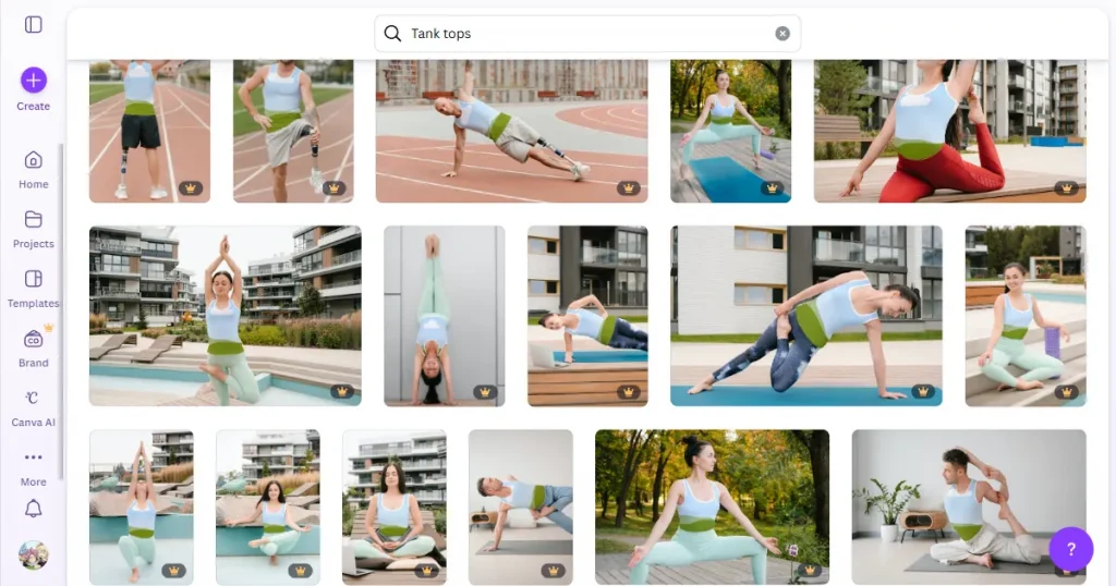 Canva crop top mockup templates