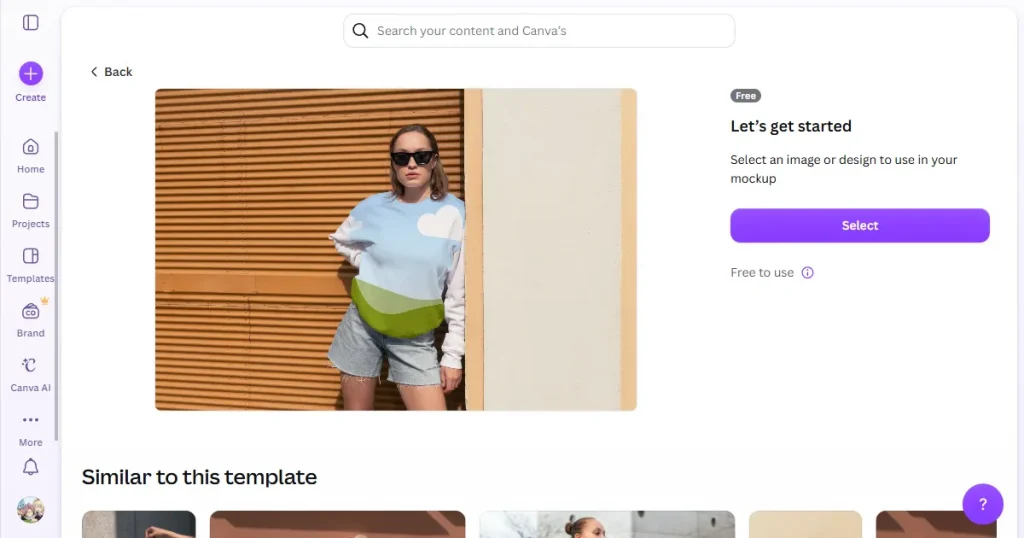 Canva sweatshirt mockup template