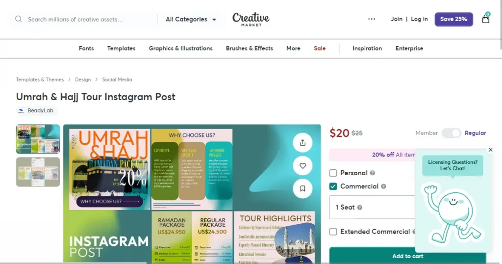 Creative Market social media templates
